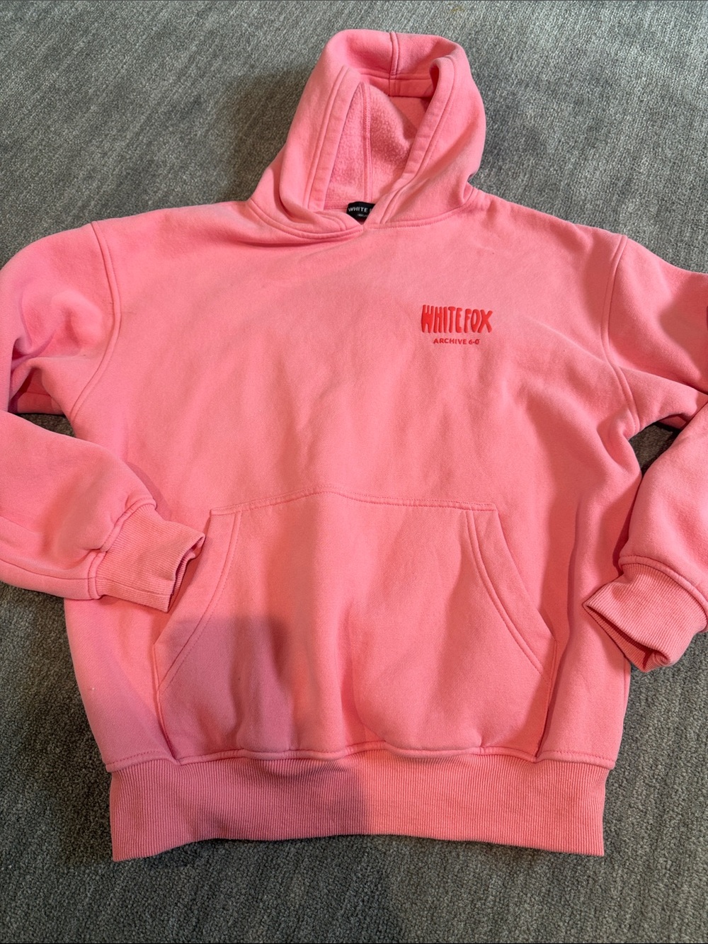 White Fox Archive 6.0 Oversized Hoodie Melon XXS/XS Worn Once - Picture 2 of 8